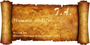 Thomasz Alán névjegykártya